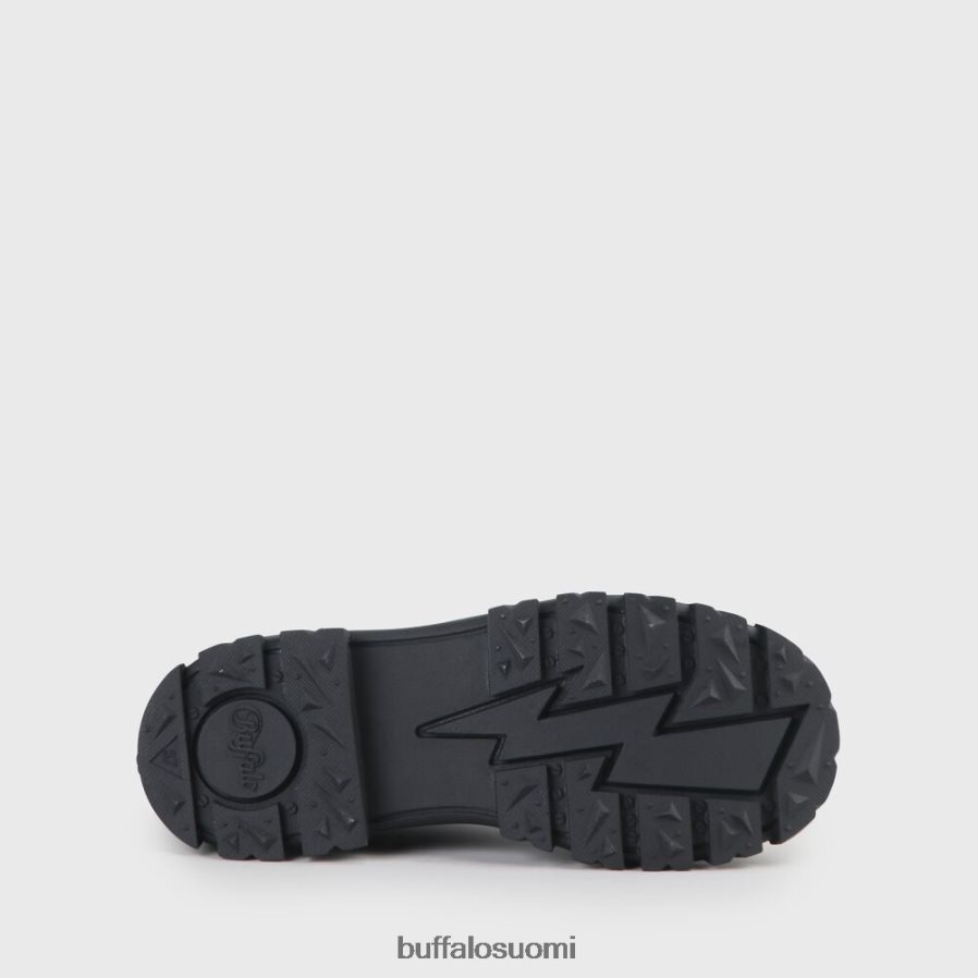 aspha lace up hi bootie flat vegaani DZ48H4847 musta Buffalo |saappaat