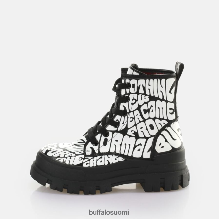 aspha rld laceup mid nilk-boot vegaani DZ48H4914 musta aop Buffalo |saappaat