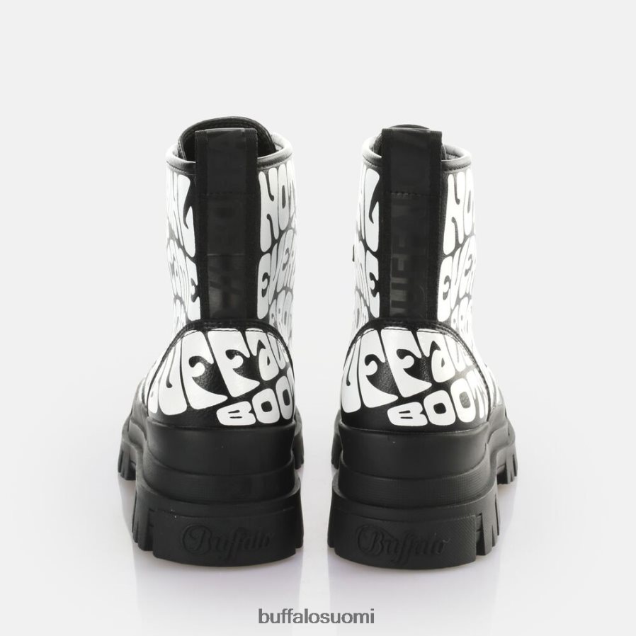 aspha rld laceup mid nilk-boot vegaani DZ48H4914 musta aop Buffalo |saappaat