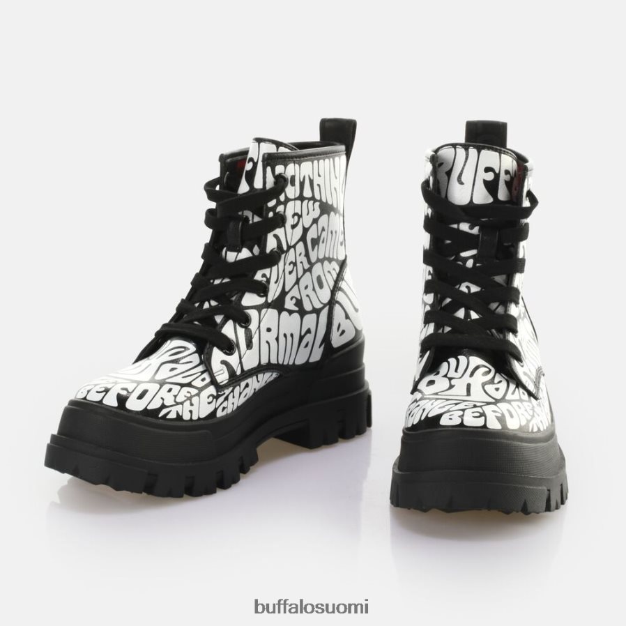 aspha rld laceup mid nilk-boot vegaani DZ48H4914 musta aop Buffalo |saappaat