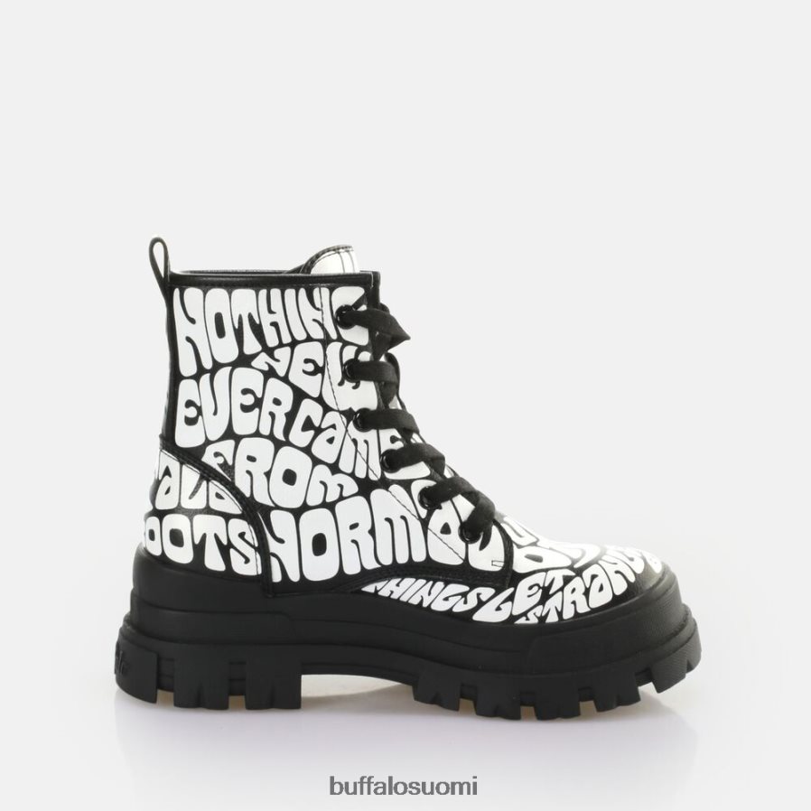 aspha rld laceup mid nilk-boot vegaani DZ48H4914 musta aop Buffalo |saappaat