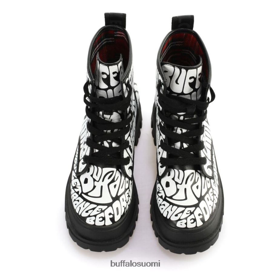 aspha rld laceup mid nilk-boot vegaani DZ48H4914 musta aop Buffalo |saappaat