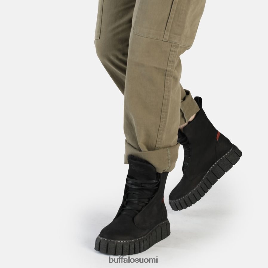 rampa lace up hei lämmin nilkkurit DZ48H4464 musta Buffalo |saappaat