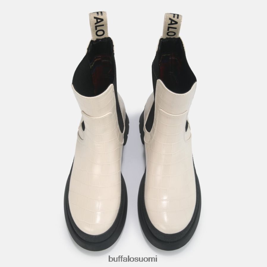 simona bootie flat vegaani DZ48H4458 kerma krokotiilin näköisenä Buffalo |saappaat