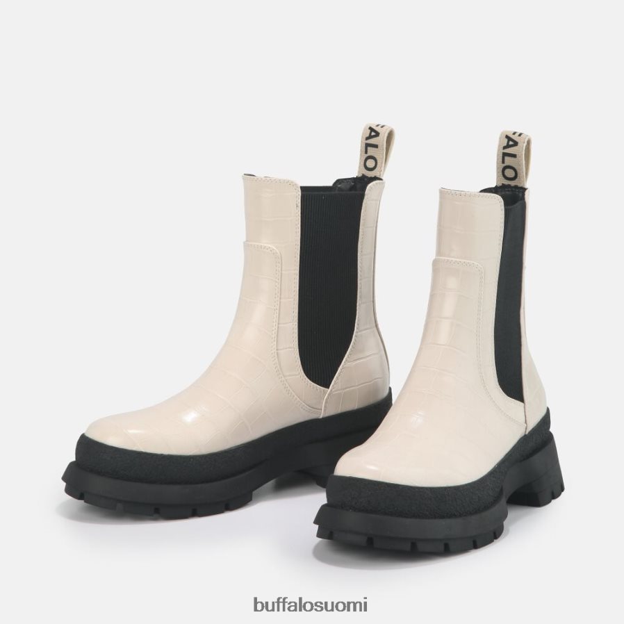 simona bootie flat vegaani DZ48H4458 kerma krokotiilin näköisenä Buffalo |saappaat