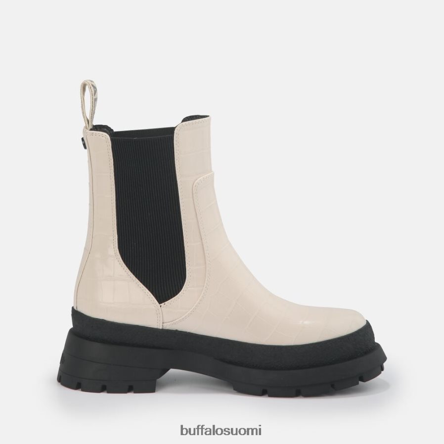 simona bootie flat vegaani DZ48H4458 kerma krokotiilin näköisenä Buffalo |saappaat