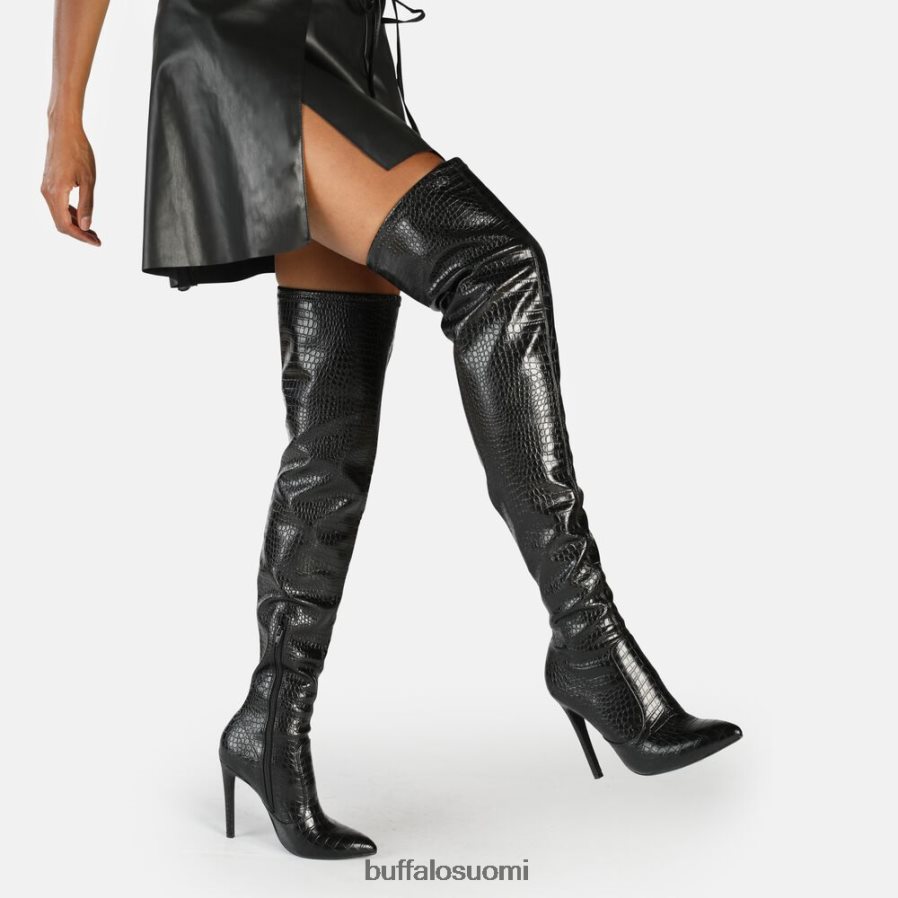 marjorie overknee mid boot vegaani DZ48H4823 musta Buffalo |saappaat