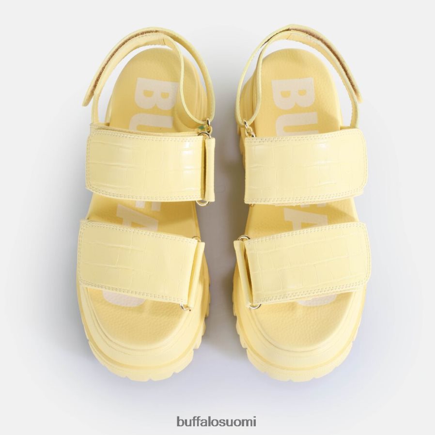 aspha snd platform sandaalit vegaani DZ48H416 croc-vaikutteinen vanilja Buffalo |sandaalit