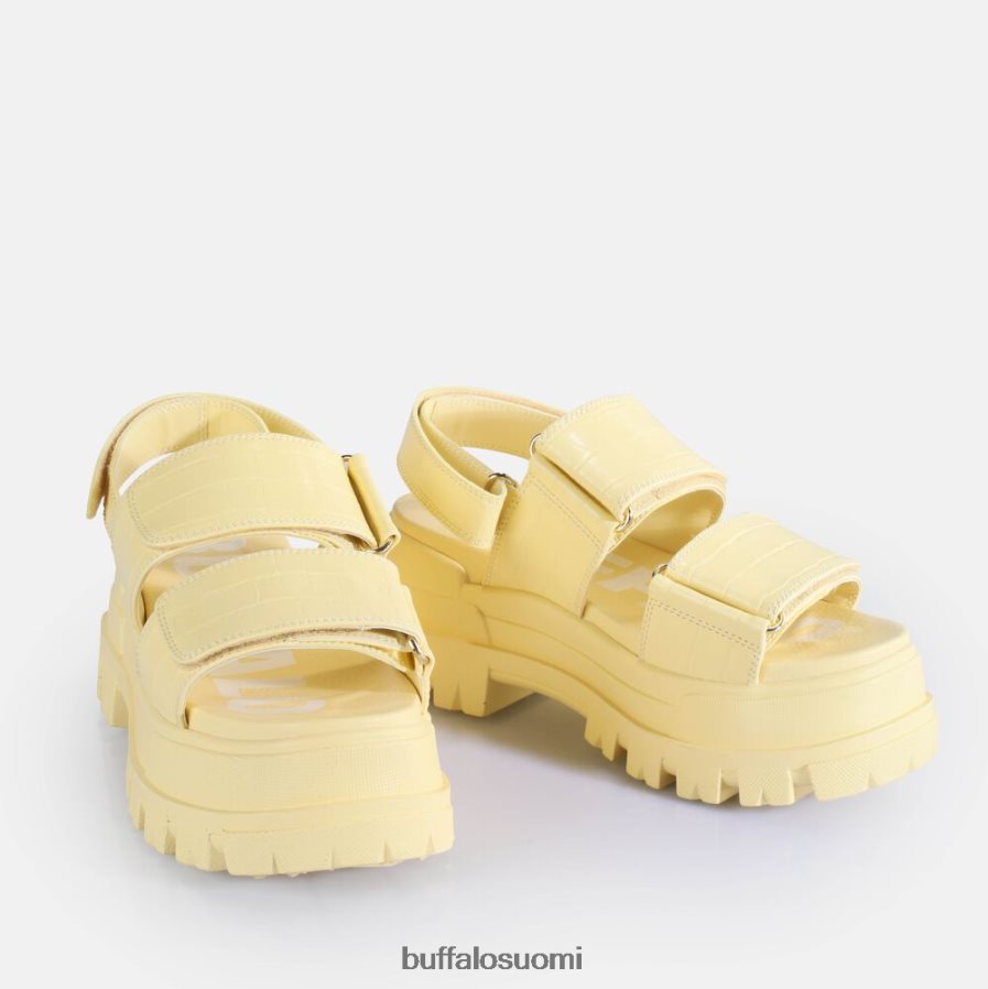 aspha snd platform sandaalit vegaani DZ48H416 croc-vaikutteinen vanilja Buffalo |sandaalit