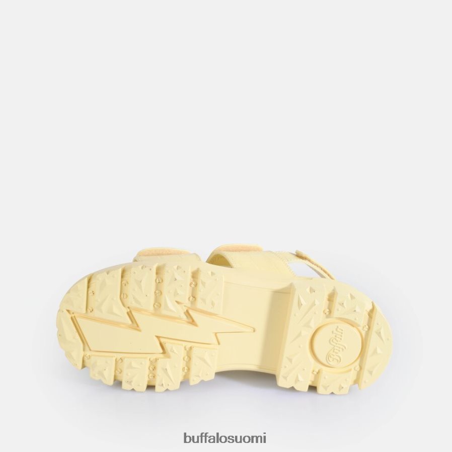 aspha snd platform sandaalit vegaani DZ48H416 croc-vaikutteinen vanilja Buffalo |sandaalit