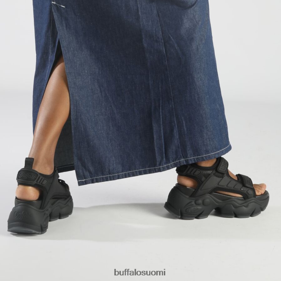 binary track platform sandaali vegaani DZ48H480 musta Buffalo |sandaalit