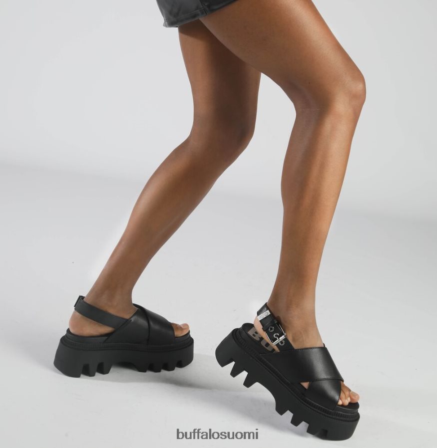 flora cross platform sandaalit vegaani DZ48H4164 musta Buffalo |sandaalit