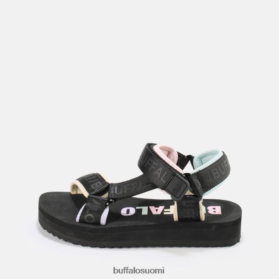 sage track platform sandaalit vegaaninen DZ48H4741 musta/multi Buffalo |sandaalit