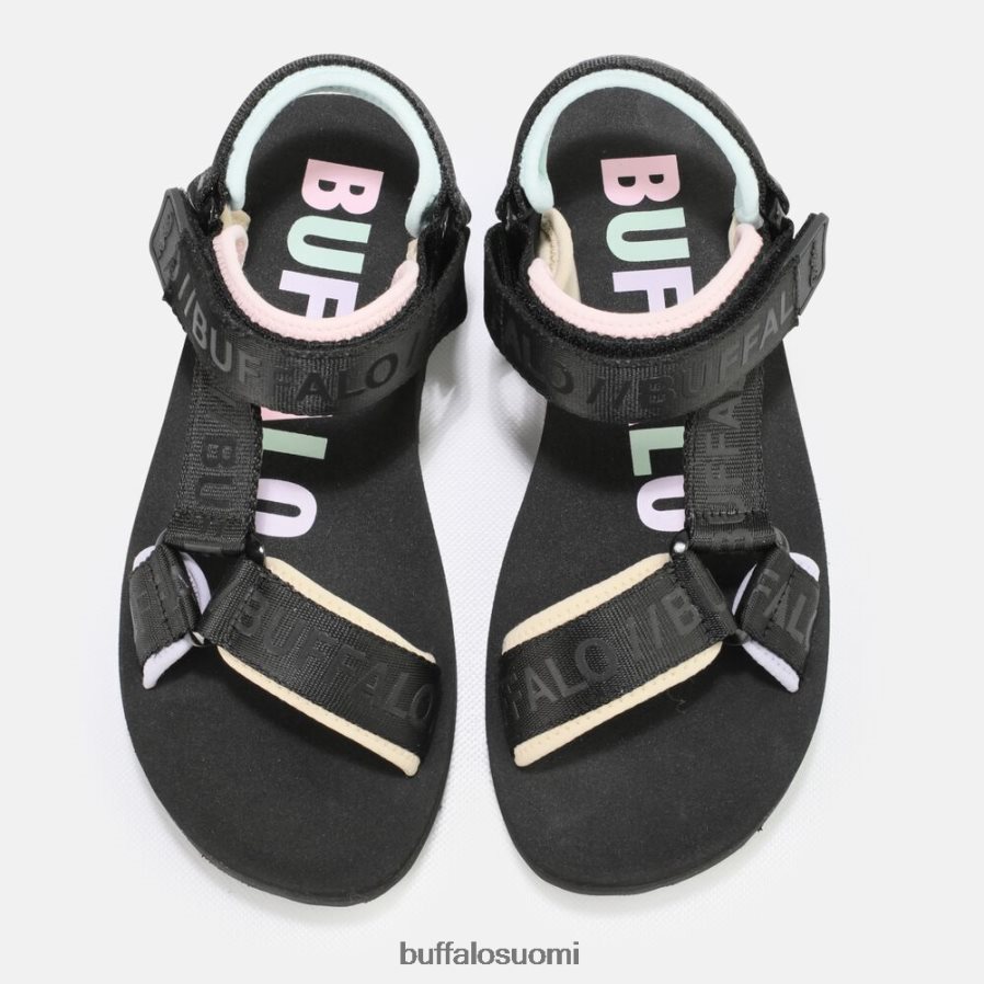 sage track platform sandaalit vegaaninen DZ48H4741 musta/multi Buffalo |sandaalit