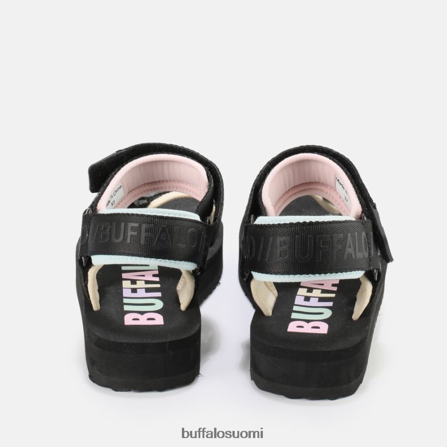 sage track platform sandaalit vegaaninen DZ48H4741 musta/multi Buffalo |sandaalit