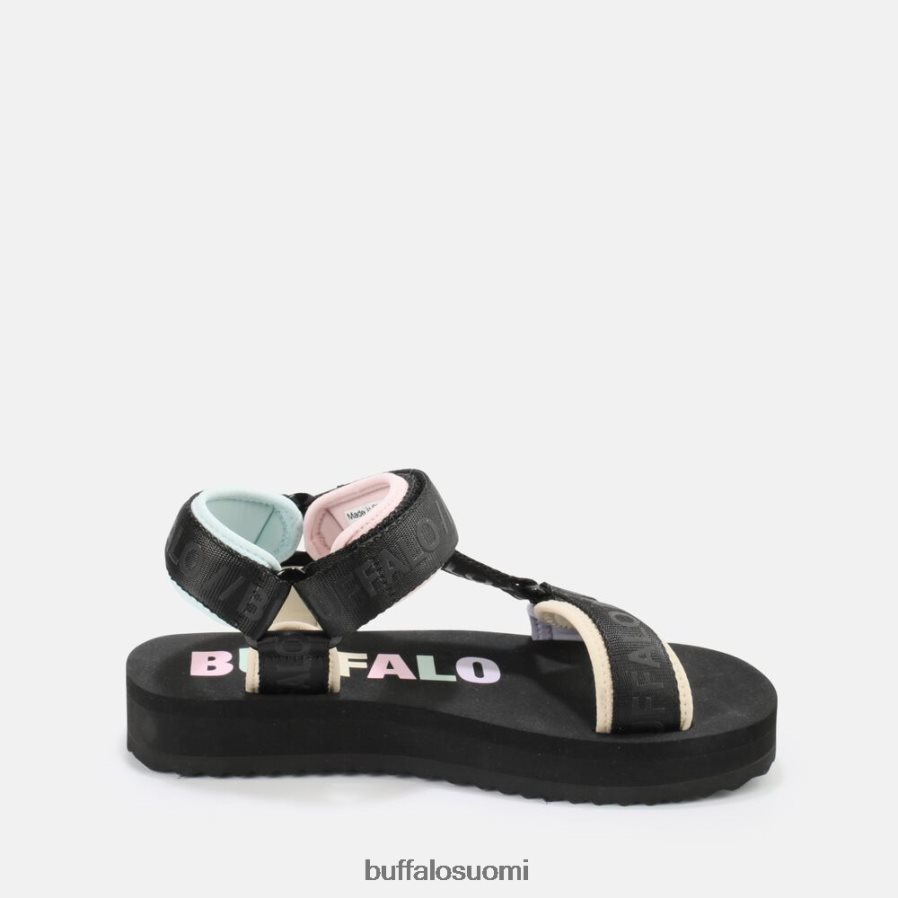 sage track platform sandaalit vegaaninen DZ48H4741 musta/multi Buffalo |sandaalit