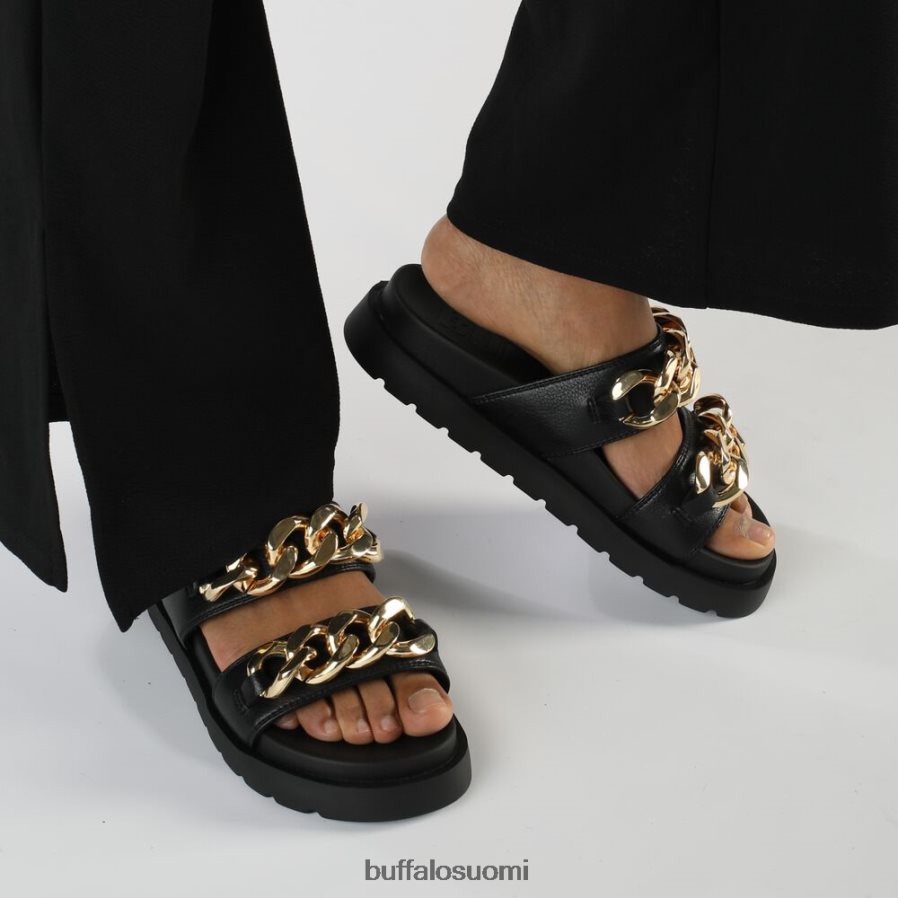 eve loop alusta slide vegaani DZ48H4833 musta kulta Buffalo |diat