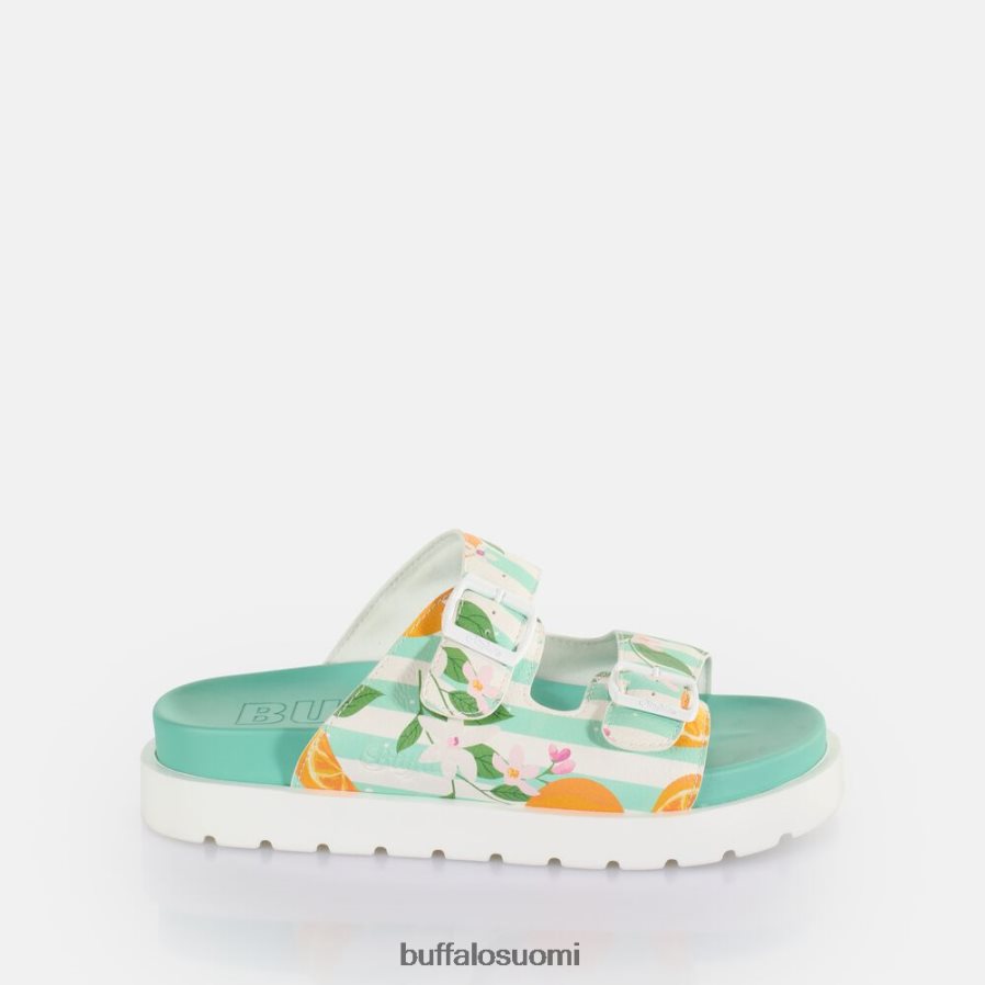 eve sol alusta slide vegaani DZ48H4291 vihreä/oranssi Buffalo |diat
