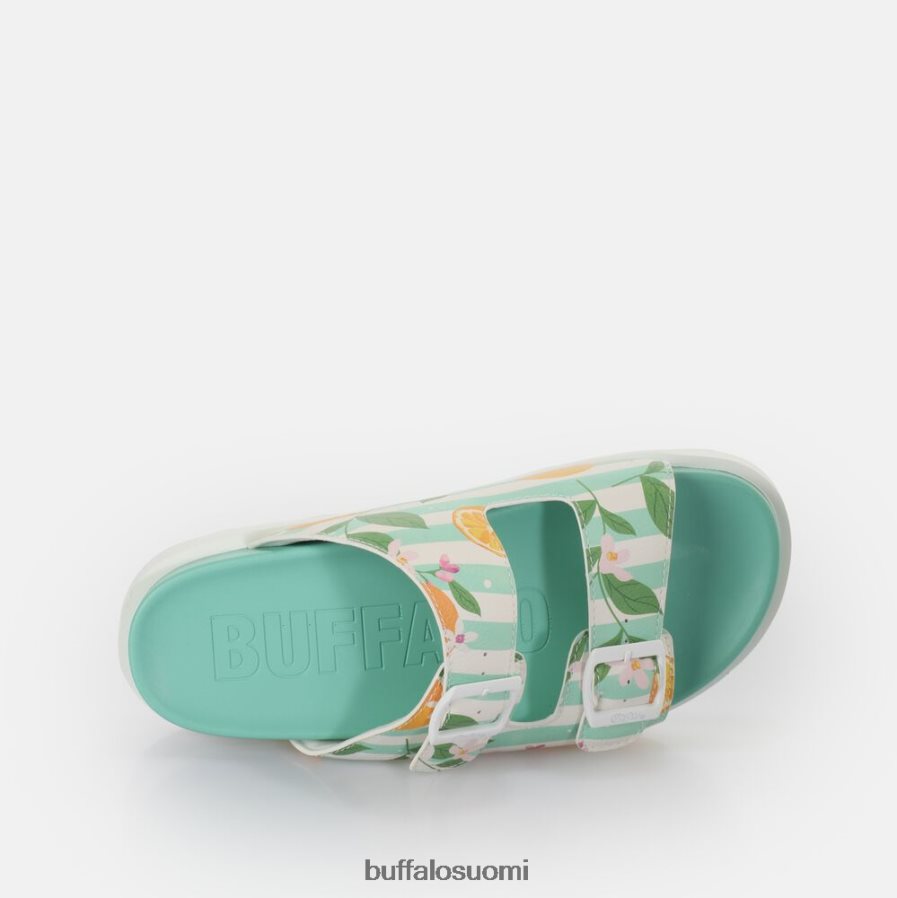 eve sol alusta slide vegaani DZ48H4291 vihreä/oranssi Buffalo |diat