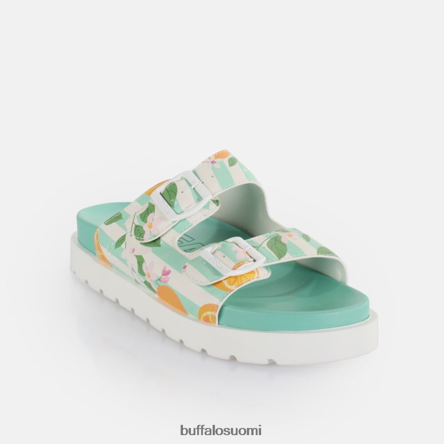 eve sol alusta slide vegaani DZ48H4291 vihreä/oranssi Buffalo |diat