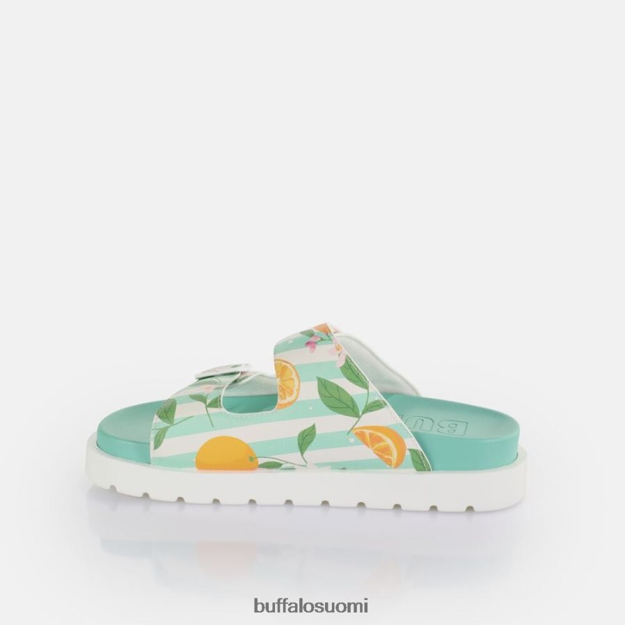 eve sol alusta slide vegaani DZ48H4291 vihreä/oranssi Buffalo |diat