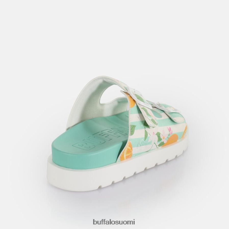eve sol alusta slide vegaani DZ48H4291 vihreä/oranssi Buffalo |diat