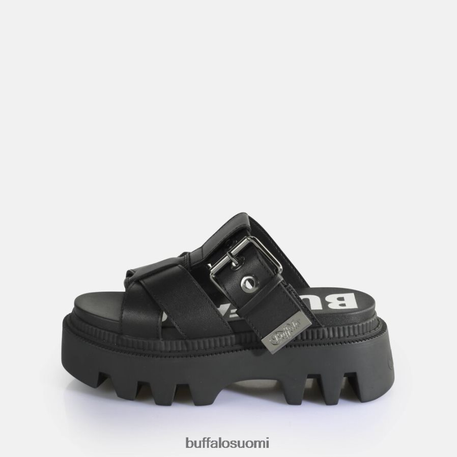 flora slide platform sandaalit vegaani DZ48H4565 musta Buffalo |diat