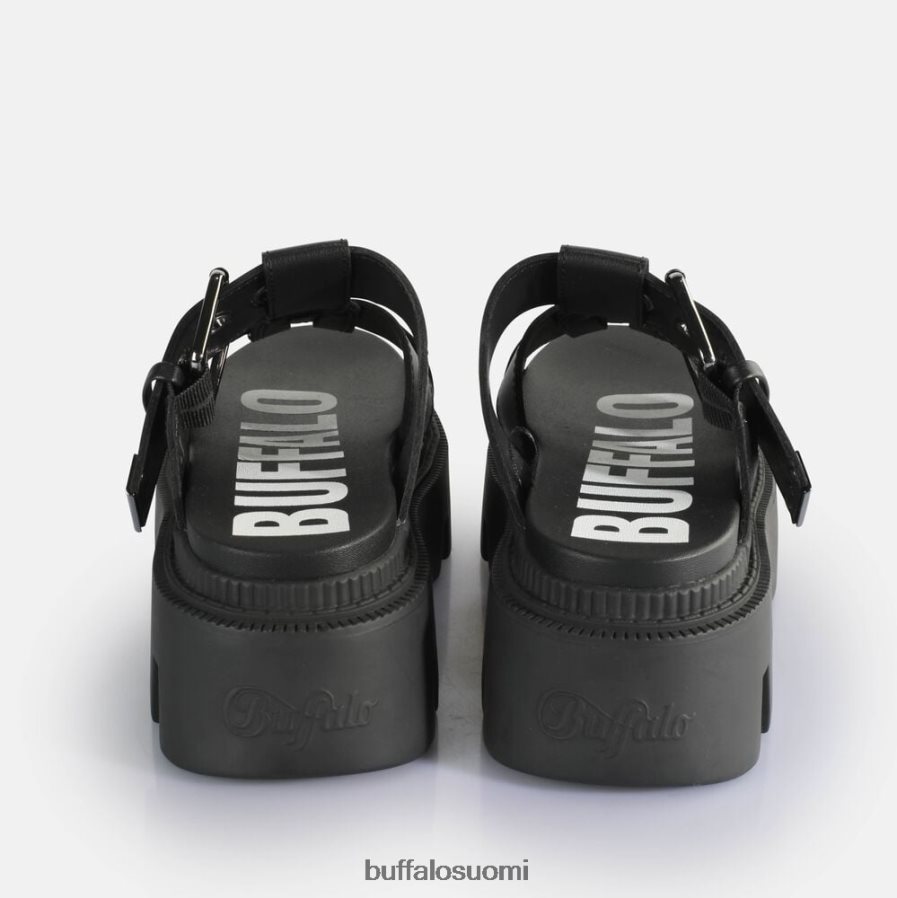 flora slide platform sandaalit vegaani DZ48H4565 musta Buffalo |diat