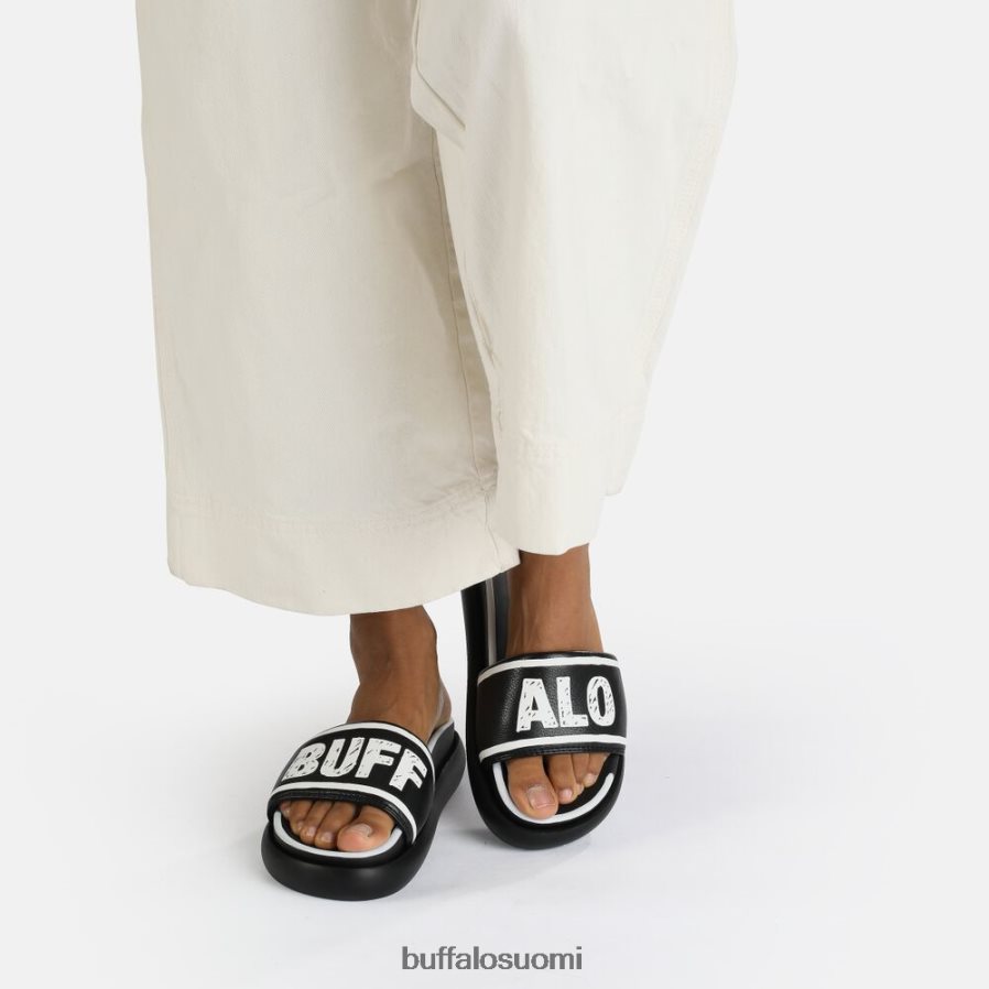 rey slide vegaani DZ48H4730 musta valkoinen Buffalo |diat