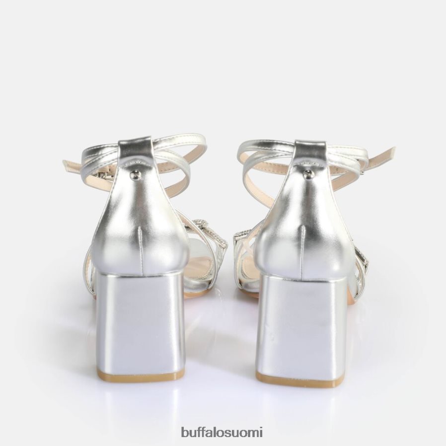 April glam korkokengät sandaalit vegaaniset DZ48H485 hopea Buffalo |sandaalit