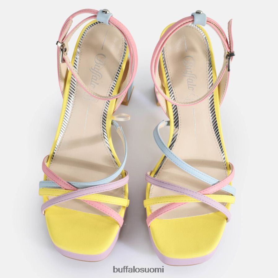 cherry Cage -korkokengät vegaaniset sandaalit DZ48H4310 pastelli multi Buffalo |sandaalit