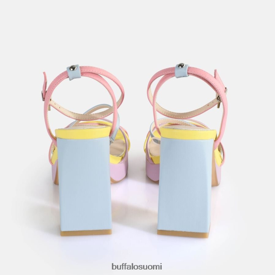 cherry Cage -korkokengät vegaaniset sandaalit DZ48H4310 pastelli multi Buffalo |sandaalit
