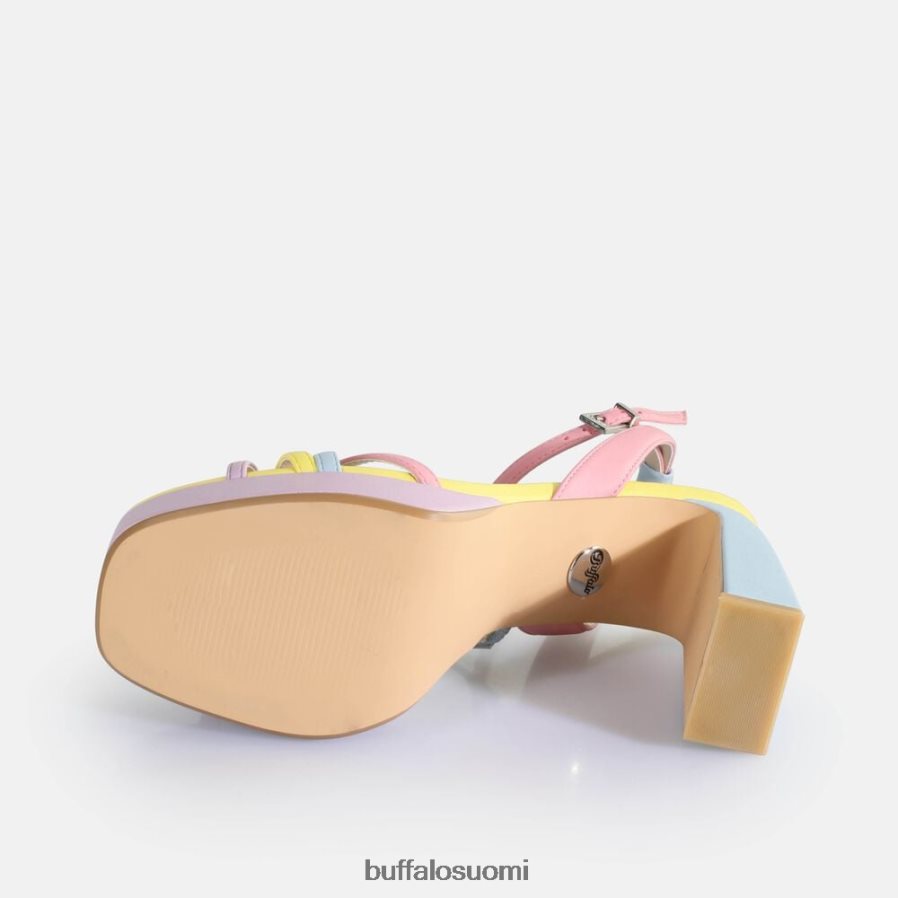 cherry Cage -korkokengät vegaaniset sandaalit DZ48H4310 pastelli multi Buffalo |sandaalit
