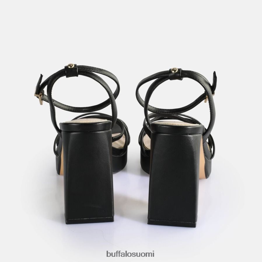 cherry Cage -korkokengät vegaaniset sandaalit DZ48H4311 musta Buffalo |sandaalit