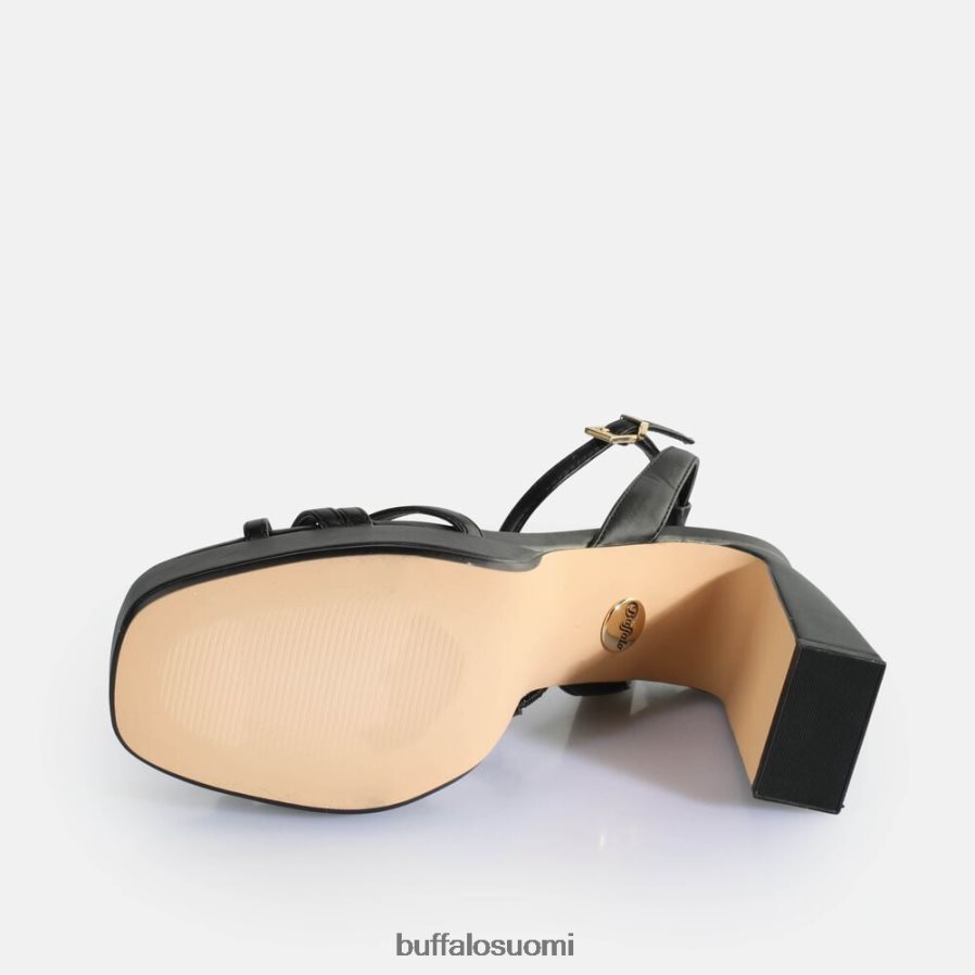 cherry Cage -korkokengät vegaaniset sandaalit DZ48H4311 musta Buffalo |sandaalit