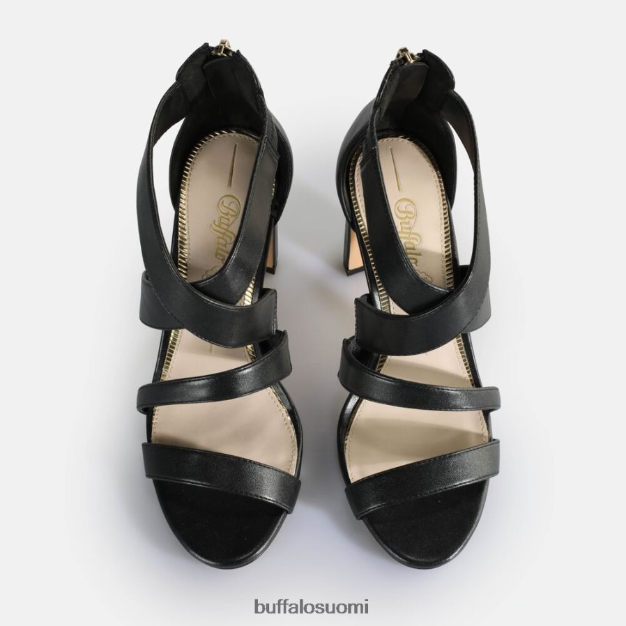 jean flow -korkoiset sandaalit vegaaniset DZ48H4192 musta Buffalo |sandaalit