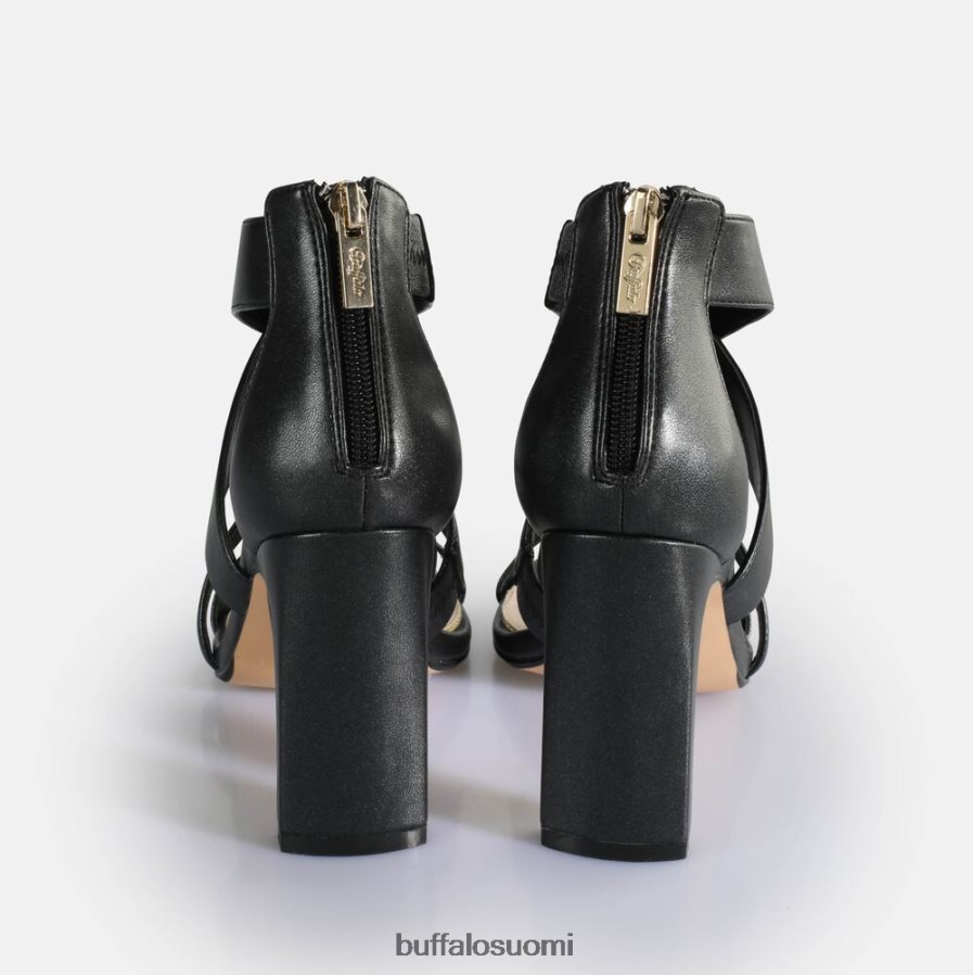 jean flow -korkoiset sandaalit vegaaniset DZ48H4192 musta Buffalo |sandaalit