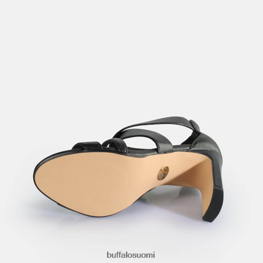 jean flow -korkoiset sandaalit vegaaniset DZ48H4192 musta Buffalo |sandaalit