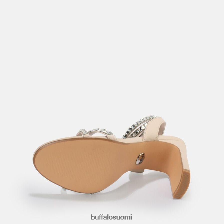 jean glam korkeakorkoiset sandaalit vegaani DZ48H4862 valkoinen Buffalo |sandaalit