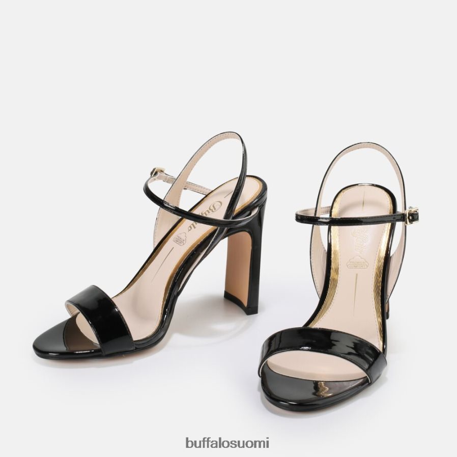 jean siisti korkeakorkoinen sandaali vegaani DZ48H436 musta Buffalo |sandaalit