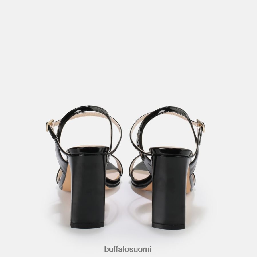 jean siisti korkeakorkoinen sandaali vegaani DZ48H436 musta Buffalo |sandaalit