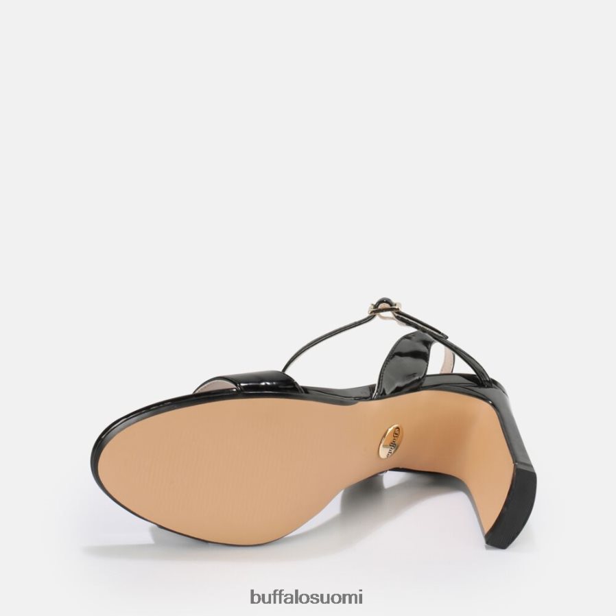 jean siisti korkeakorkoinen sandaali vegaani DZ48H436 musta Buffalo |sandaalit