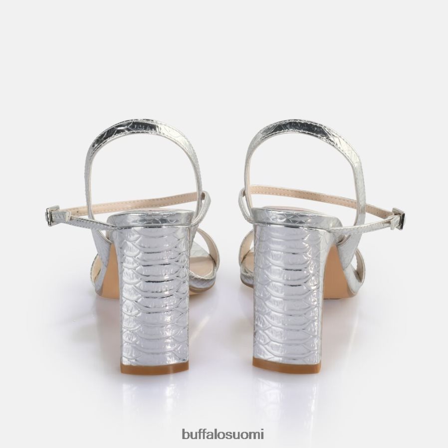 jean siistikorkoinen sandaali vegaani DZ48H439 käärme hopeaa Buffalo |sandaalit