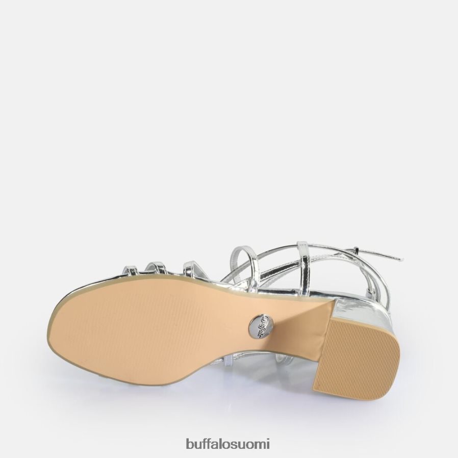 lilly cage korkokengät vegaaniset sandaalit DZ48H4289 hopea Buffalo |sandaalit
