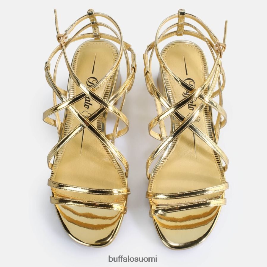 lilly cage korkokengät vegaaniset sandaalit DZ48H4290 kulta Buffalo |sandaalit