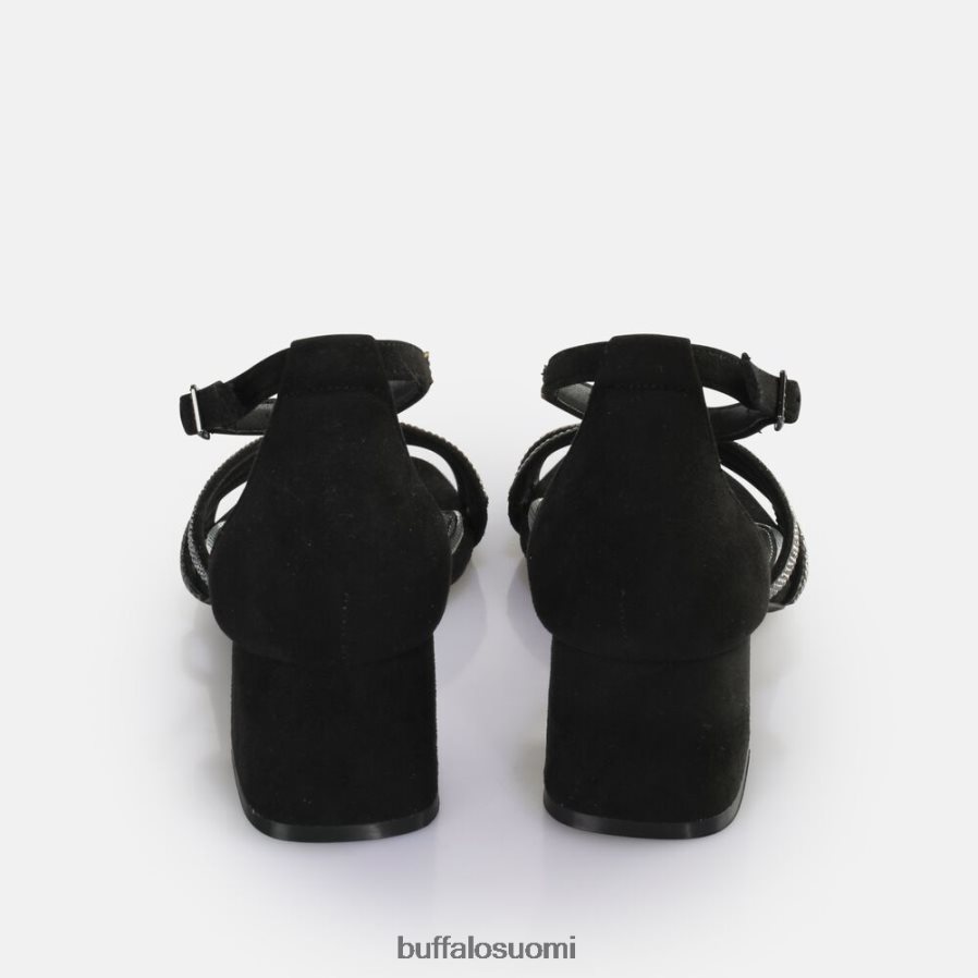 lilly glam korkokengät sandaali vegaani DZ48H426 musta Buffalo |sandaalit