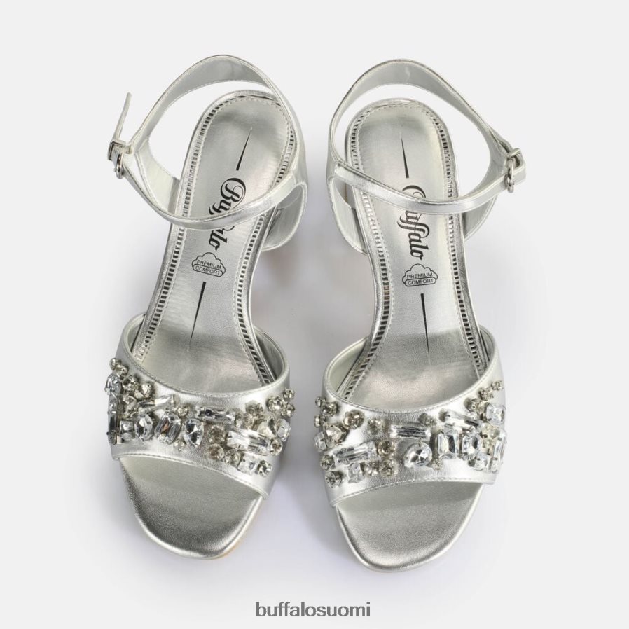 lilly jääkorkoiset sandaalit vegaani DZ48H4503 hopea Buffalo |sandaalit