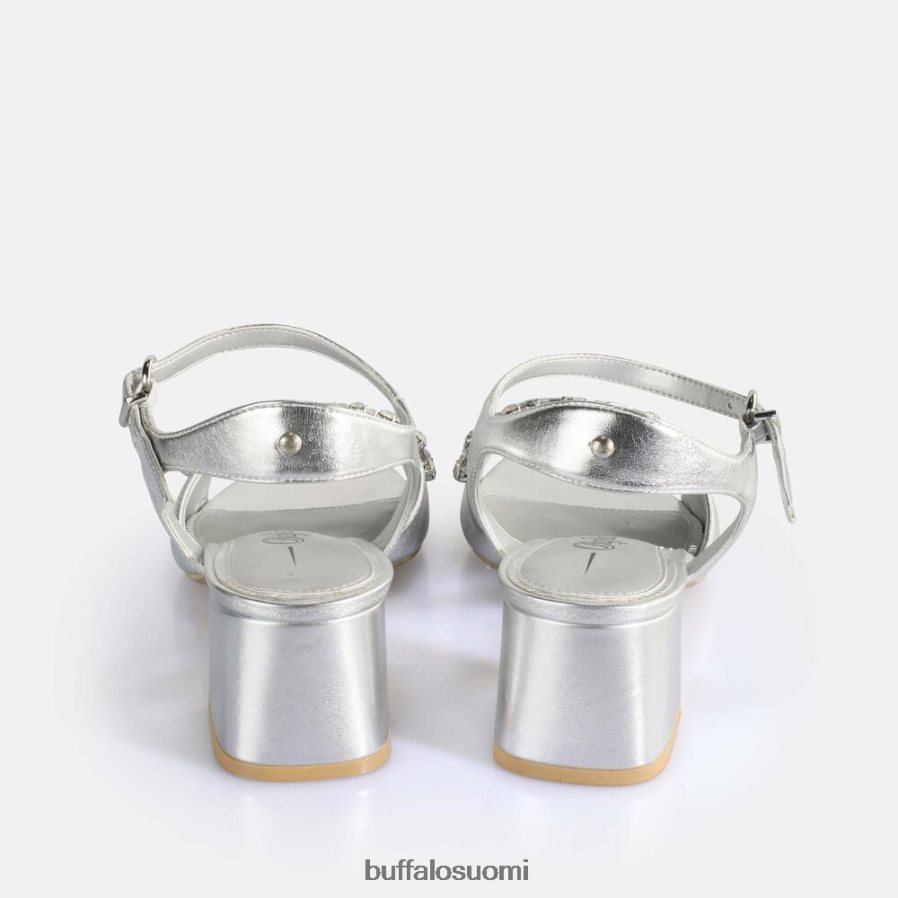 lilly jääkorkoiset sandaalit vegaani DZ48H4503 hopea Buffalo |sandaalit