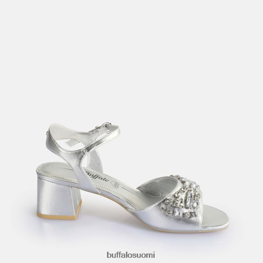 lilly jääkorkoiset sandaalit vegaani DZ48H4503 hopea Buffalo |sandaalit