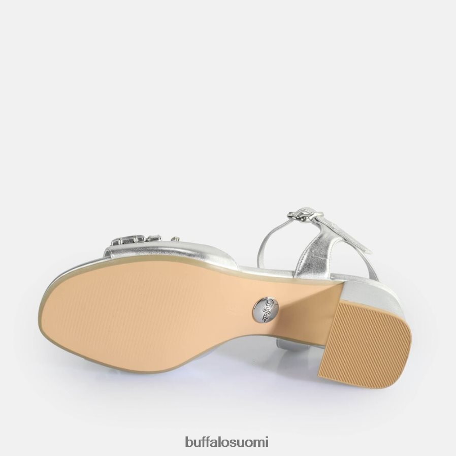 lilly jääkorkoiset sandaalit vegaani DZ48H4503 hopea Buffalo |sandaalit